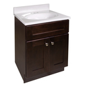 Design House Brookings 25 Inch Bathroom Vanity with Top, Ready to Assemble, Brown ? , 584995 Thumbnail - 1