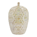 Shelby Tall Iridescent Glaze Ceramic Vase - 12" x 5.5" x 20" - Cream Thumbnail - 1