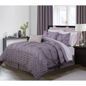 Premium Plum Comforter Set 6PC Microfiber Bedroom Bedding - DOTCOM Specialty Line Thumbnail - 1