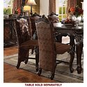 Vintage Traditional Style Counter Height Chairs Set of 2 Armless PU/Fabric & Cherry Oak - Acme Thumbnail - 1