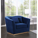 Arabella Navy Velvet Chair Thumbnail - 1