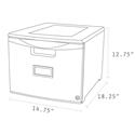 Storex 1-Drawer Lateral Filing Cabinet - Thumbnail 3