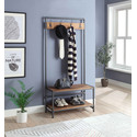 Industrial Entryway Hall Tree Storage Unit - 4D Concepts Thumbnail - 1