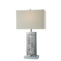 SH LIGHTING Glamorous LED Table Lamp with Diamond Cut Crystal Decor Centerpieces Thumbnail - 1