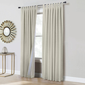 Thermaplus Ventura Tab Top Curtain Panel Pair Window Dressing each 52 x 84 in Natural Thumbnail - 1