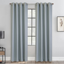 Habitat Jamie Light Filtering Grommet Curtain Panel 52 x 84 in Blue Thumbnail - 1