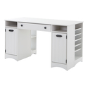 South Shore Craft Table with Storage - Large Work Surface & Shelves Thumbnail - 1