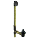 Matte Black Bath Waste & Overflow with Brass Tubes and Cast Brass Tee - Westbrass Thumbnail - 1