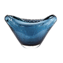 A&B Home U-Shaped Glass Vase - 11.5"W x 8"L x 7"H - Blue Thumbnail - 1