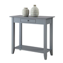 American Heritage Hall Table with Gray Finish and Drawer - Convenience Concepts Thumbnail - 1