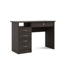 Dark Chocolate Walnut Desk 5 Drawers Furniture Office - Tvilum Thumbnail - 1