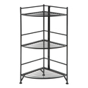 Convenience Concepts Xtra Storage 3 Tier Folding Metal Corner Shelf Thumbnail - 1