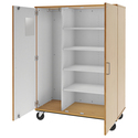 ID Systems 67" Tall - Mobile Wardrobe Closet/Shelf Combination Storage with Locking Doors Thumbnail - 1