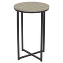 S & Co. Accent Table 15.55D Dark Taupe Round Black Metal Thumbnail - 1
