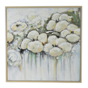 A&B Home Claudia'S Garden Hand-Painted Framed Wall Art - 40"H x 40"W - Natural/Cream/Green Thumbnail - 1