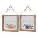 Melrose International Pumpkin Frame (Set of 2) 11.75"SQ MDF/Paper Thumbnail - 1