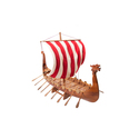 Old Modern Handicrafts Drakkar Viking Historic Boat Model - Thumbnail 6