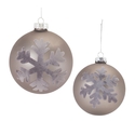 Melrose International Snowflake Ball Ornament (Set of 6) Thumbnail - 1