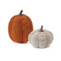 Melrose International Woven Sweater Design Pumpkin (Set of 2) Thumbnail - 1