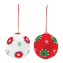 Melrose International Whimsical Fabric Ball Ornament (Set of 12) Thumbnail - 1