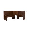 Linon Corner Nook Bench - Walnut Finish Seating for 5 Thumbnail - 1