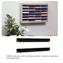 Literature Organizer Wall Mounting Bracket Black Steel 34 W x 4 H - Safco Products Thumbnail - 1
