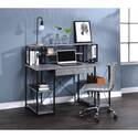 Gray Study Home Office Desk with Hutch and Drawer - Acme Thumbnail - 1