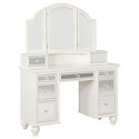 Coaster Reinhart Makeup Vanity Table Set White and Beige Thumbnail - 1