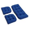 Blazing Needles U-Shaped Twill Tufted Settee Cushion Set - Set of 3 Thumbnail - 1