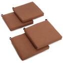 Outdoor Chair Cushions Set of Four Mocha 20x19 Spun Polyester - Blazing Needles Thumbnail - 1