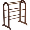 Dark Wood Quilt Rack Display Stand 30 Tall Brown Finished - Winsome Thumbnail - 1