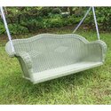International Caravan Hanging Loveseat Swing - Resin Wicker Patio Chair Thumbnail - 1