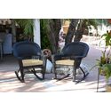 Jeco Wicker Rocking Chairs - Set of 2 - Outdoor & Patio - Thumbnail 2
