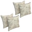 Red Corded Throw Pillows Set of 4 with Soft Polyester Filled Inserts Thumbnail - 1