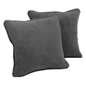 Aqua Blue Double - Corded Microsuede Throw Pillows Set of 2 - Blazing Needles Thumbnail - 1