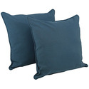 Royal Blue Solid Twill Floor Pillows Set of 2 Corded & Filled Thumbnail - 1