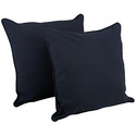 Royal Blue Solid Twill Floor Pillows Set of 2 Corded & Filled Thumbnail - 1