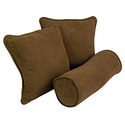 Microsuede Throw Pillows Set of 3 - Zippered & Soft Polyester Filled Thumbnail - 1