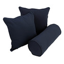 Solid Twill Throw Pillows Set of 3 - Classic Comfort & Easy Cleaning Thumbnail - 1