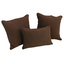 Double - corded Solid Twill Throw Pillows with Inserts (Set of 3) - Blazing Needles Thumbnail - 1
