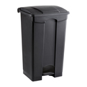 Plastic Step-On Trash Can, 23 Gallon, Black Thumbnail - 1