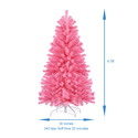 Naomi Home Contemporary Unlit Artificial Spruce Christmas Tree with Stand - Thumbnail 3