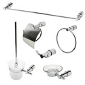 ALFI brand AB9508-PC Polished Chrome 6 Piece Matching Bathroom Accessory Set Thumbnail - 1