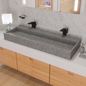 48.00" Solid Concrete Gray Matte Trough Sink Thumbnail - 1