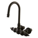 Vintage Style Goose Neck Bathroom Faucet Oil Rubbed Bronze Deck Mount - Kingston Brass Thumbnail - 1