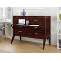 Northampton Full Size Murphy Bed Desk with Mattress and Built in Charging in Walnut, AFI  Thumbnail - 1