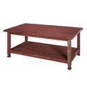 Bolton Furniture Country Cottage 42"L Coffee Table, Red Antique Finish Thumbnail - 1