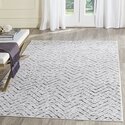 Contemporary Polypropylene Rugs Ivory Charcoal Design 76x51 Thumbnail - 1