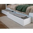 AFI Furnishings Mid-Century Modern Under Bed Storage Drawers, Queen/King/Twin XL, White Thumbnail - 1
