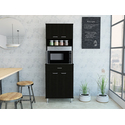 TUHOME Della Pantry Cabinet - 60" Kitchen Storage Hutch with Drawer & Doors - Black Wenge Finish Thumbnail - 1